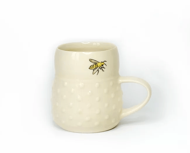 Porcelain Bee Mug by artist Andrea Vuletin